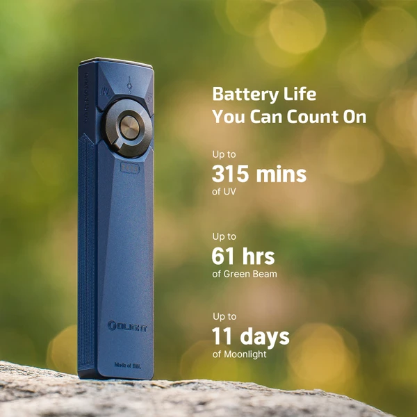 Arkfeld Ultra 3-in-1 EDC Flashlight 1400 Lumens UV Green Laser OAL