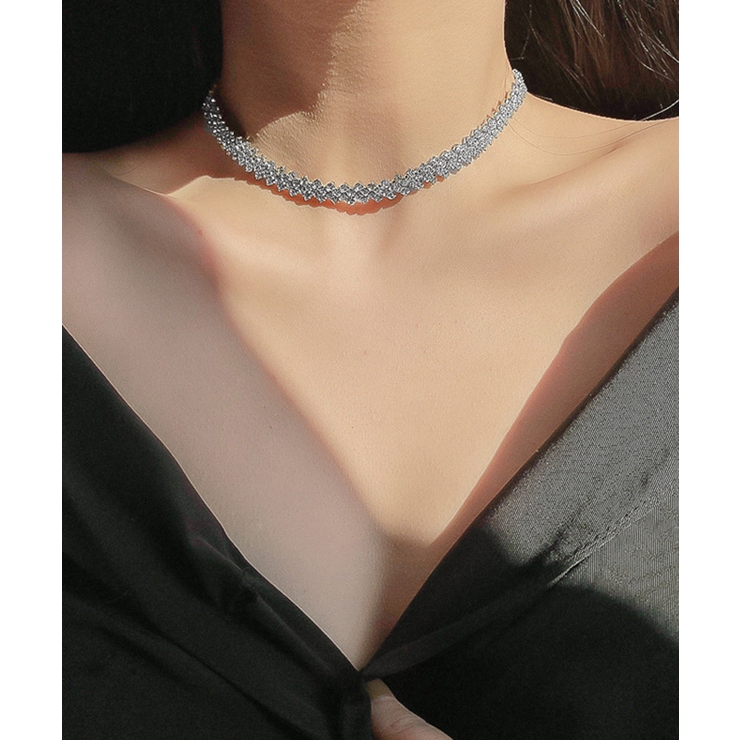 キラキラ ラインストーンネックレス 人気[品番：II000011885