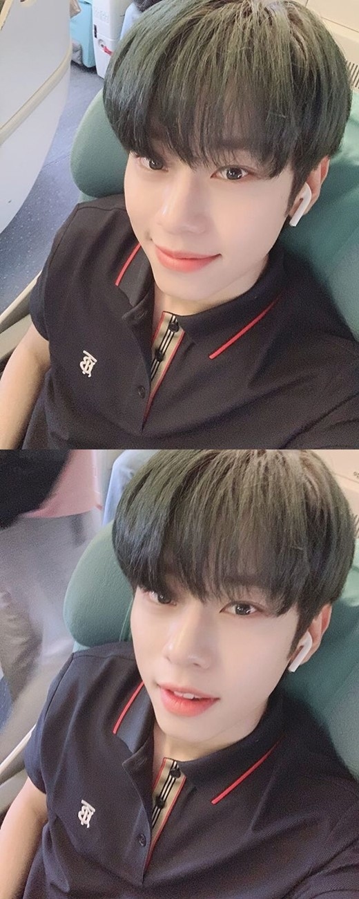 AB6IX キム・ドンヒョン、機内で撮ったセルフショットを公開「最後のは