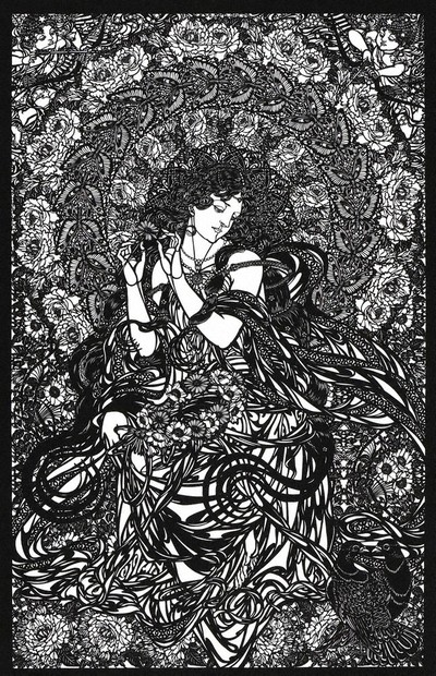 切り絵のミュシャ」再び光 支援者奔走 孤高の作家、倪さん個展 堺で