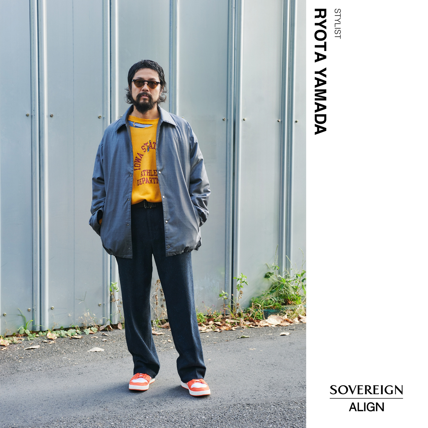 SOVEREIGN × ALIGNのテーラードコーチジャケット