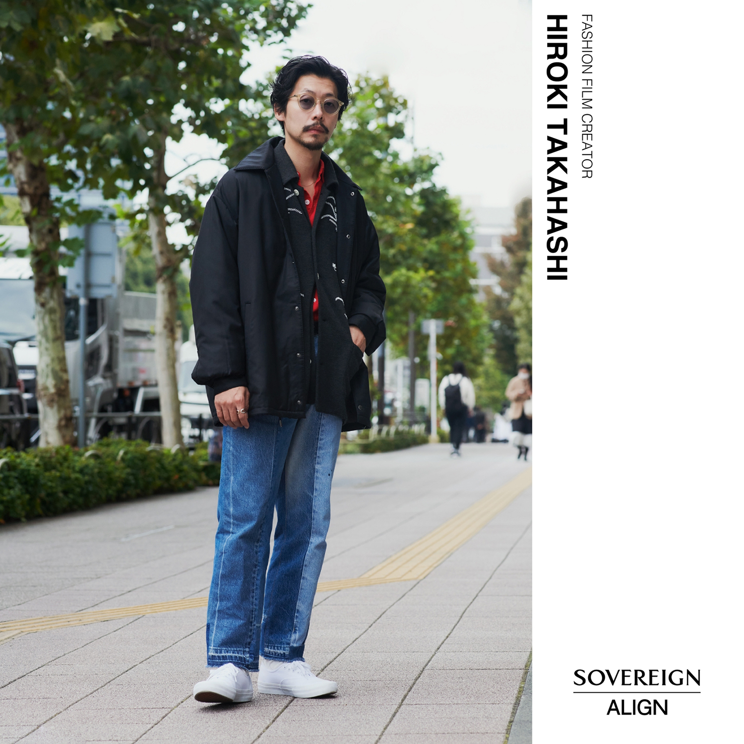 SOVEREIGN × ALIGNのテーラードコーチジャケット