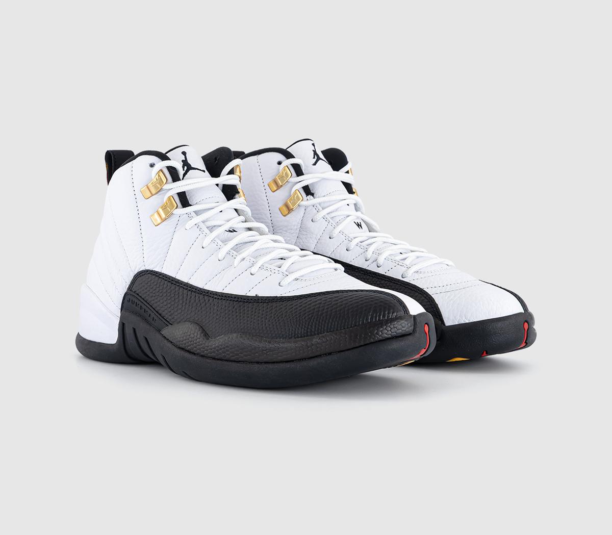 Jordan Air Jordan 12 Retro Trainers White Black Taxi - Men's Trainers