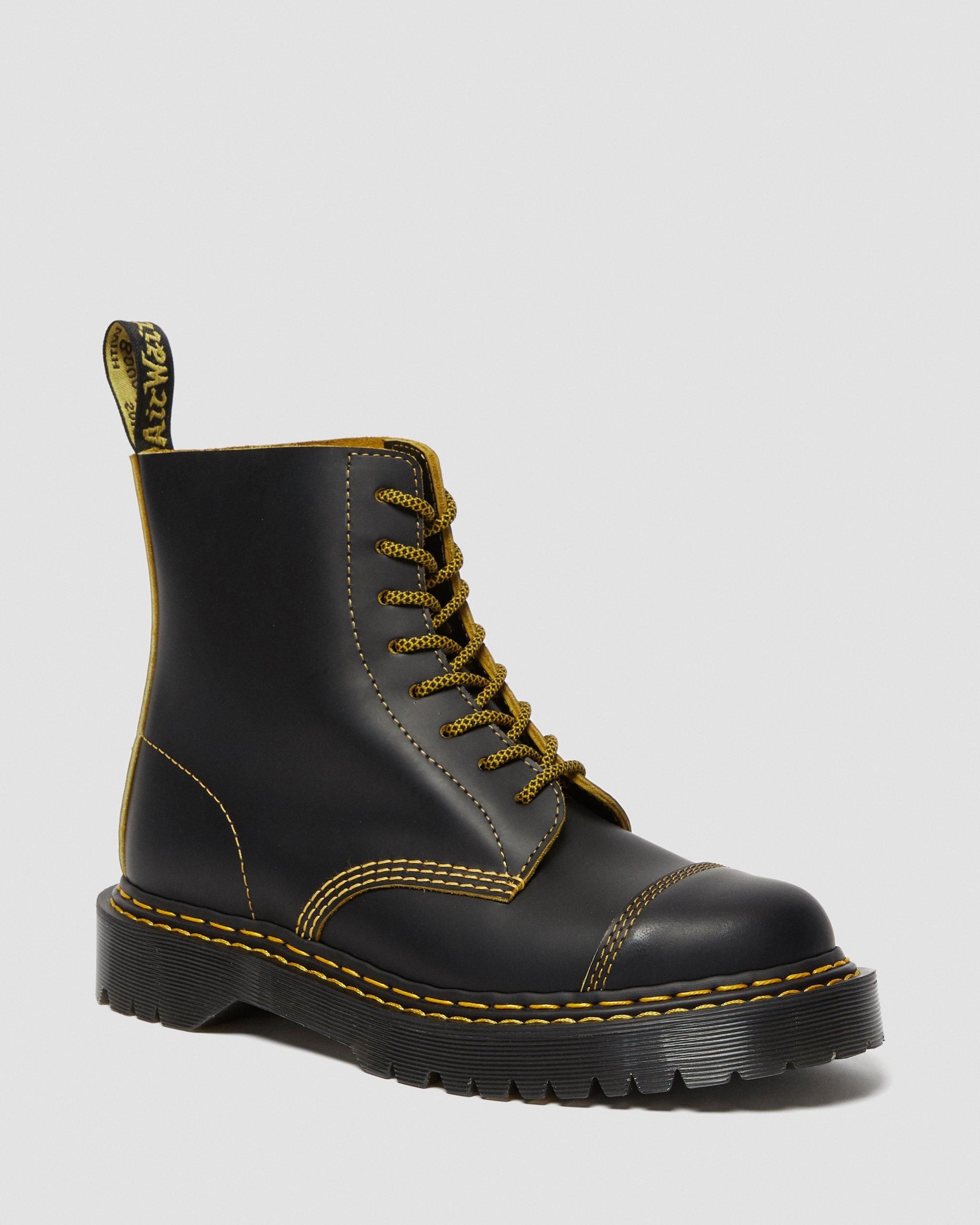 1460 Pascal Double Stitch Leather Boots in Black | Dr. Martens