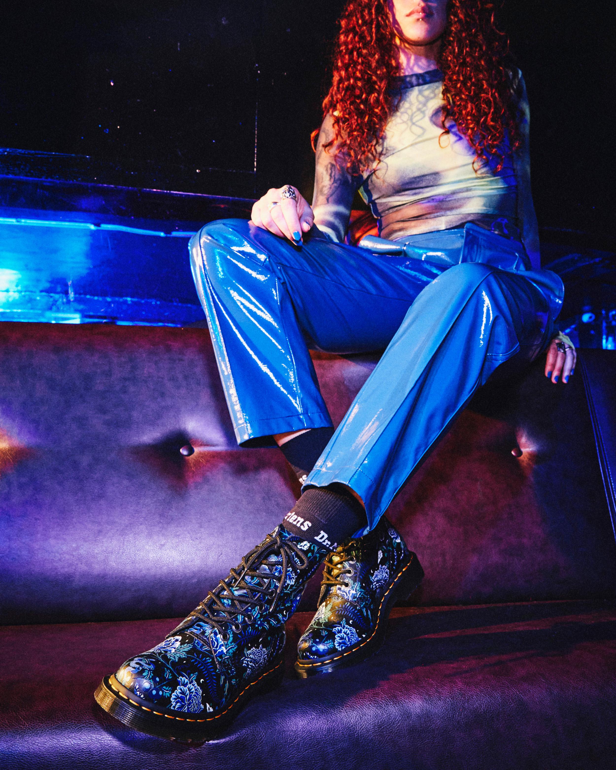 1460 Pascal Women's Mystic Floral Lace Up Boots in Black | Dr. Martens