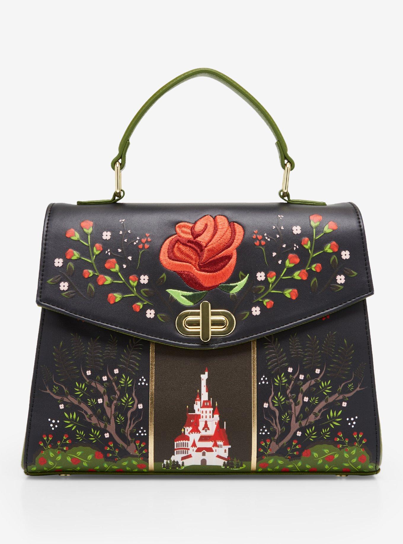 Loungefly Disney Beauty and the Beast Rose Handbag - BoxLunch