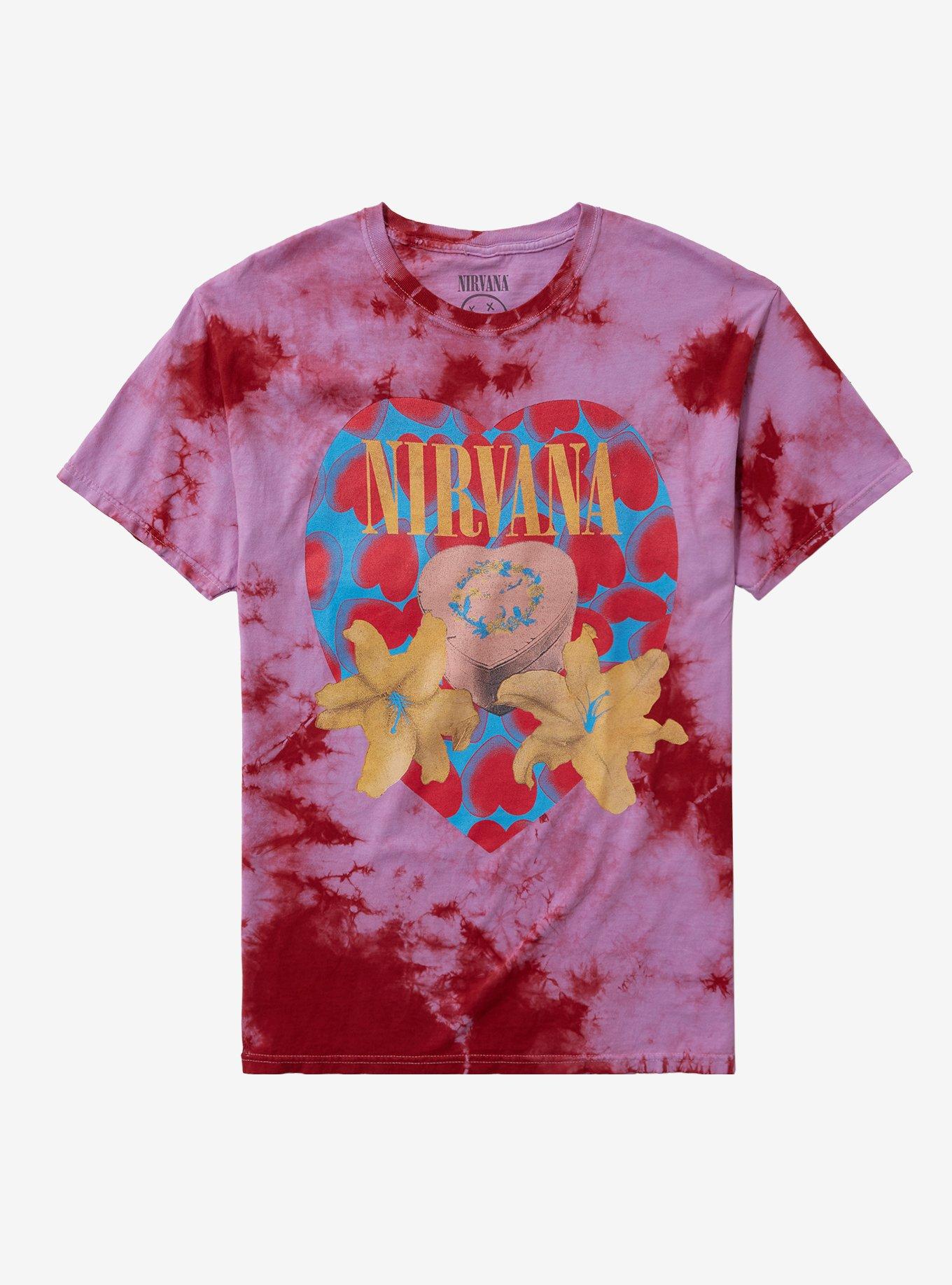 Nirvana Heart-Shaped Box Tie-Dye T-Shirt | Hot Topic