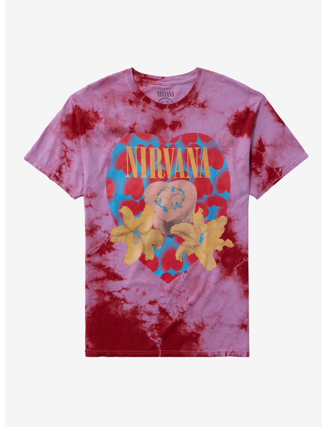 Nirvana Heart-Shaped Box Tie-Dye T-Shirt | Hot Topic