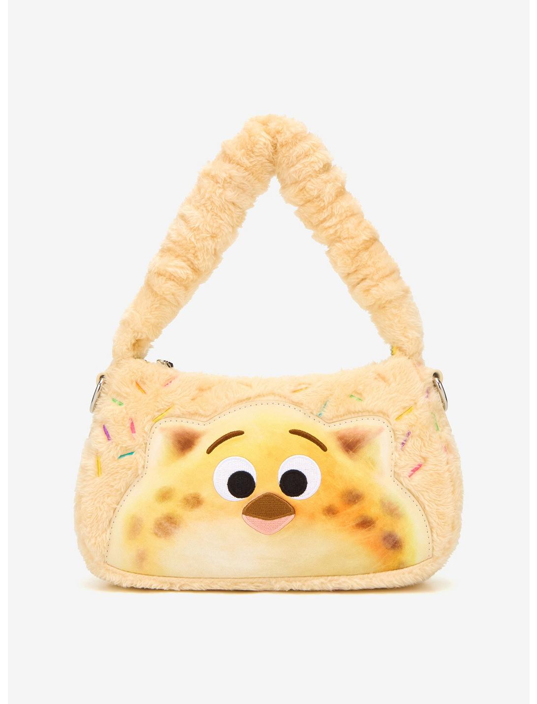 Loungefly Zootopia Clawhauser Cotton Candy Fuzzy Shoulder Bag