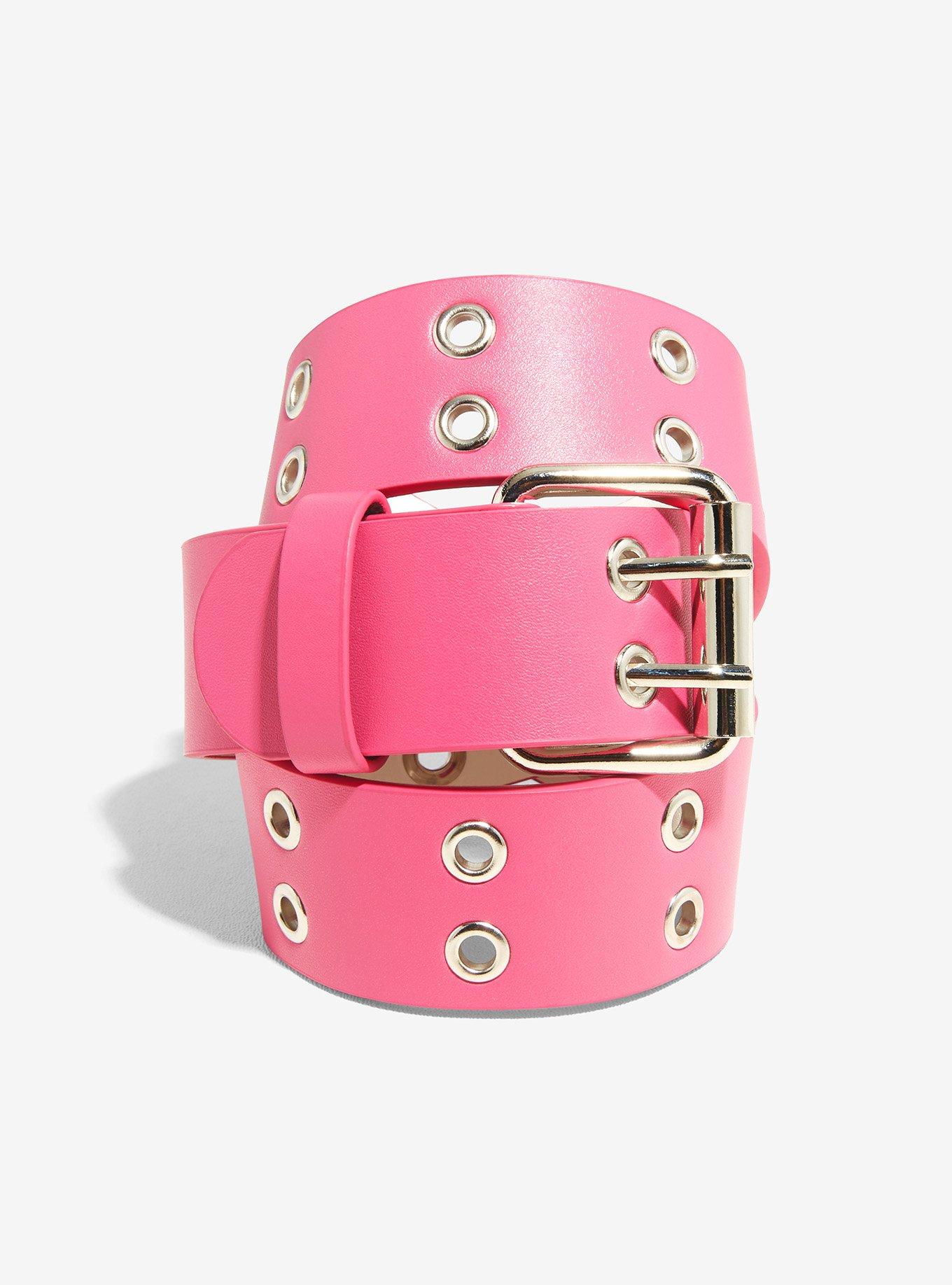 Hot Pink Double Grommet Belt | Hot Topic