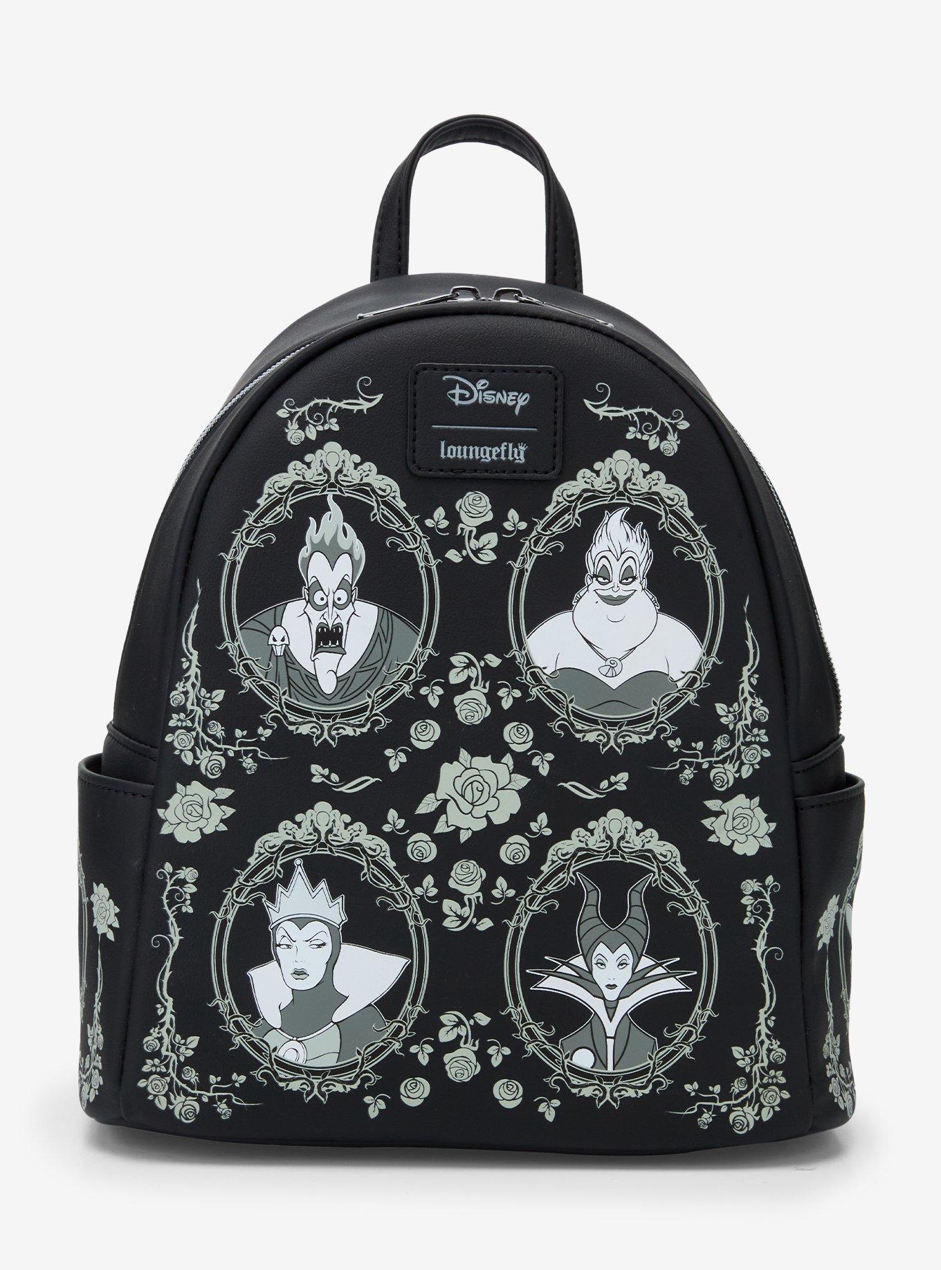 Loungefly Disney Villains Frame Glow-In-The-Dark Mini Backpack