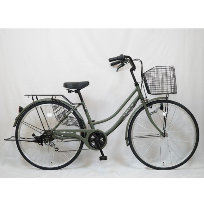 フォレスク 軽快車 26型 外装6段変速 マットグリーンの通販｜軽快車