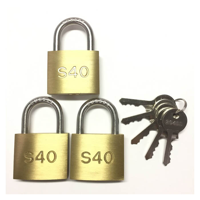 ステン弦Wロック南京錠 3個入 40mm 同一鍵番号の通販｜南京錠｜錠前