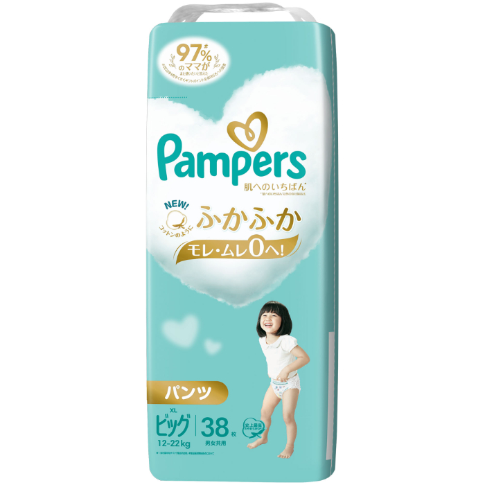 パンパース 肌へのいちばんパンツ ビッグXL(12-22kg) 38枚の通販