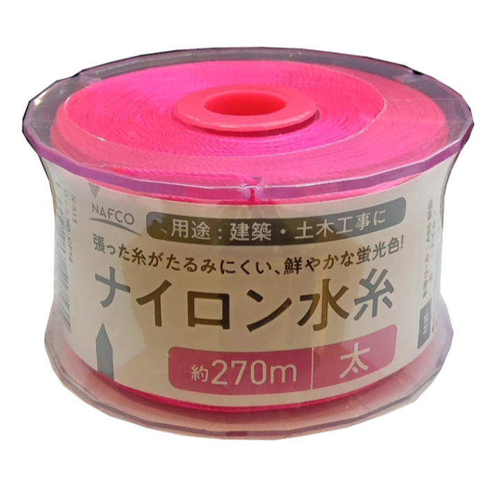 リール巻ナイロン水糸 N-513 太 ピンクの通販｜水糸・墨ツボ｜測定