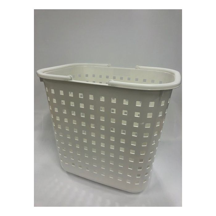 ナフコ ランドリーバスケット ホワイト Lの通販｜ランドリーバスケット
