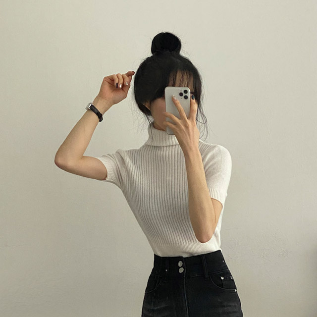 Lily コットンリブクルーネック4枚 リブ半袖シャツ4枚 おまとめ 楽天