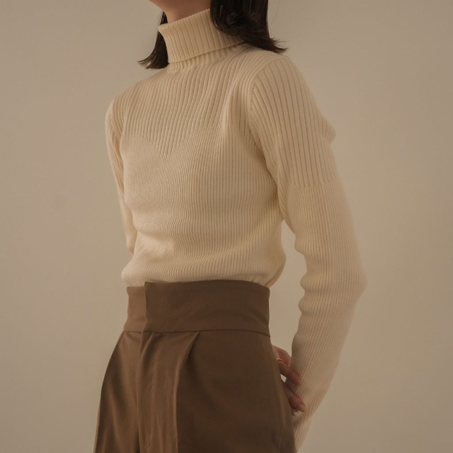 random rib turtleneck knit | ファッション通販サイト NUGU