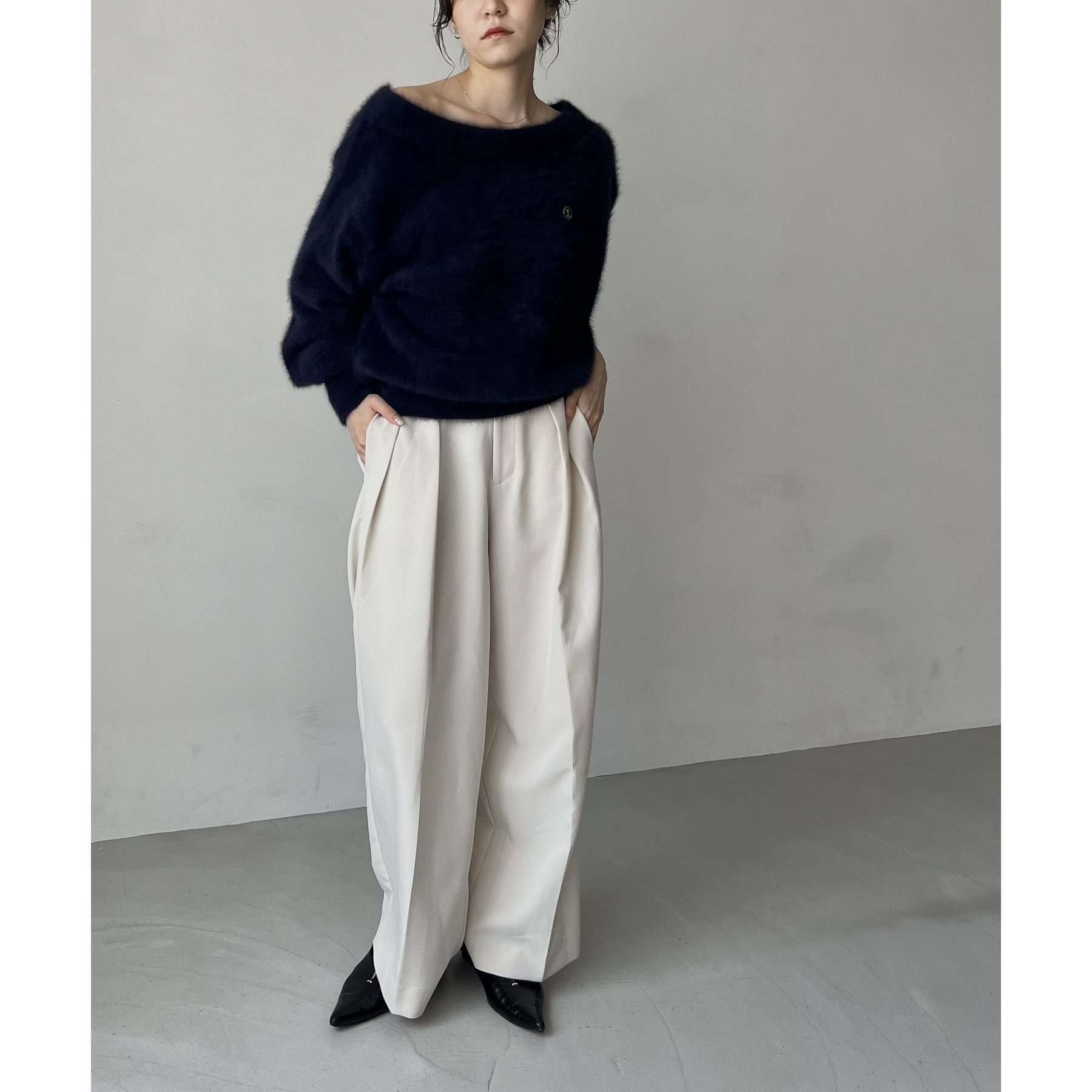 C.L】FOXカシミアボートネックニット | ファッション通販サイト NUGU