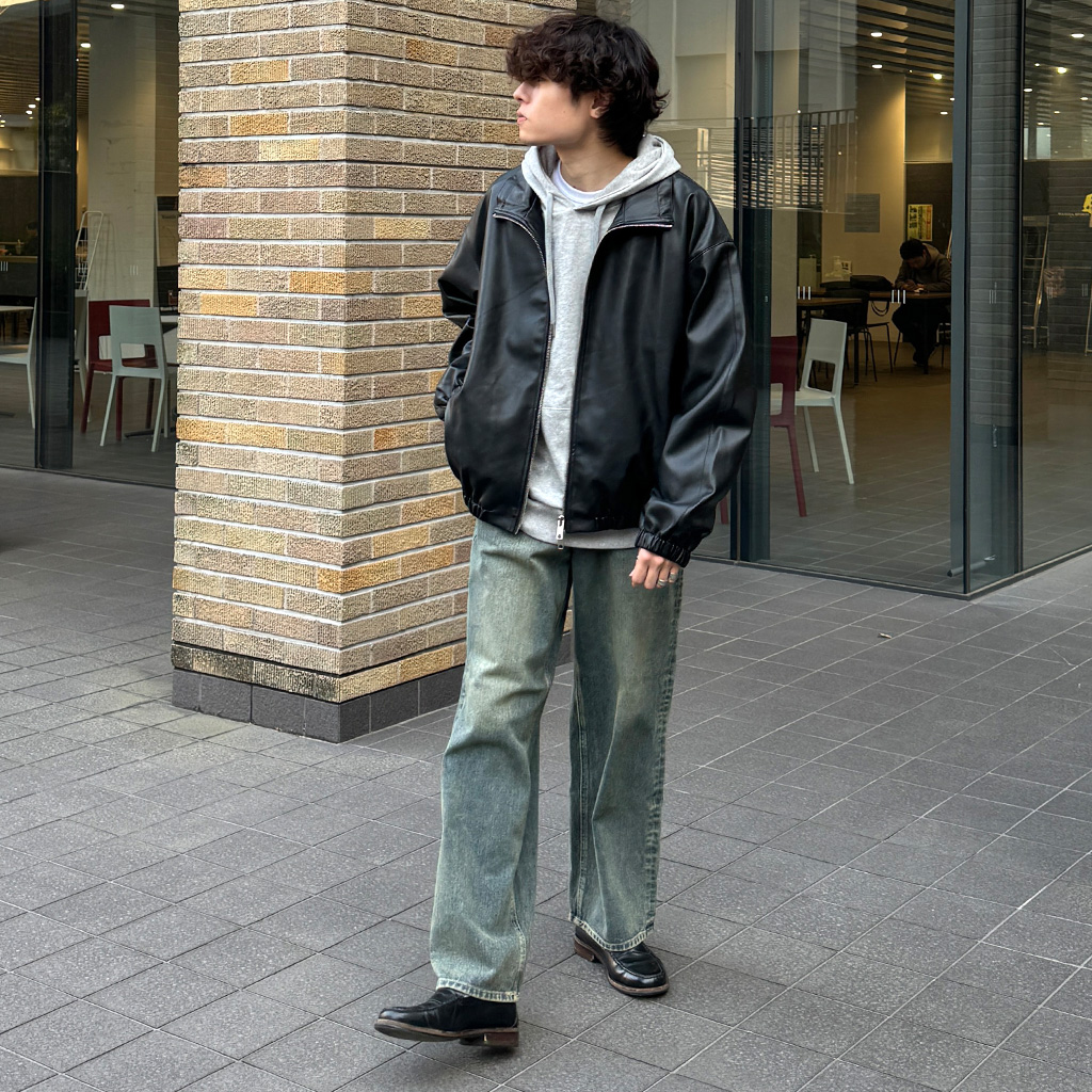 ユニセックスミニマルシングルレザージャケット | ファッション通販