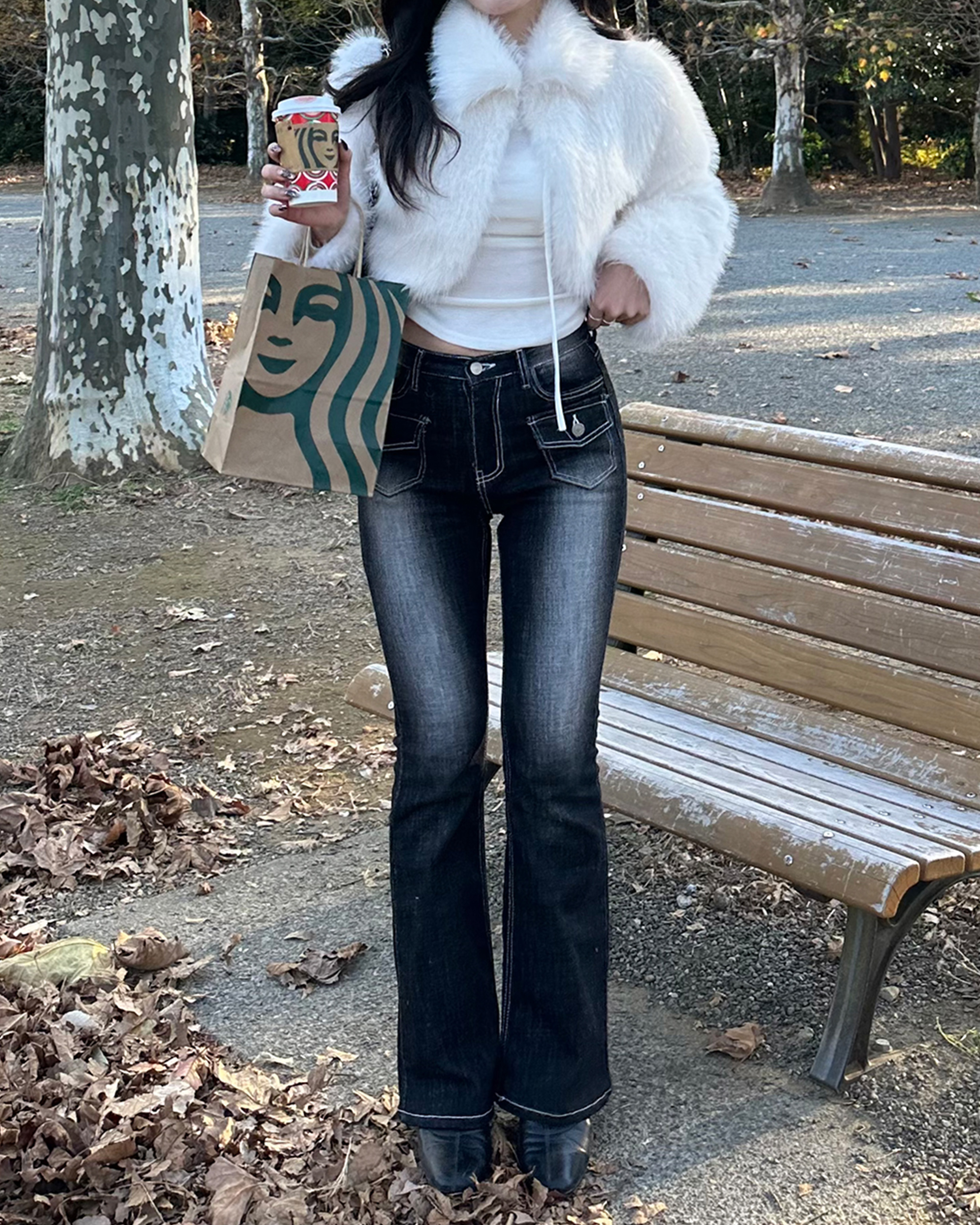 20回再販](ORIGINAL) フロントポケットブーツカットデニムパンツ