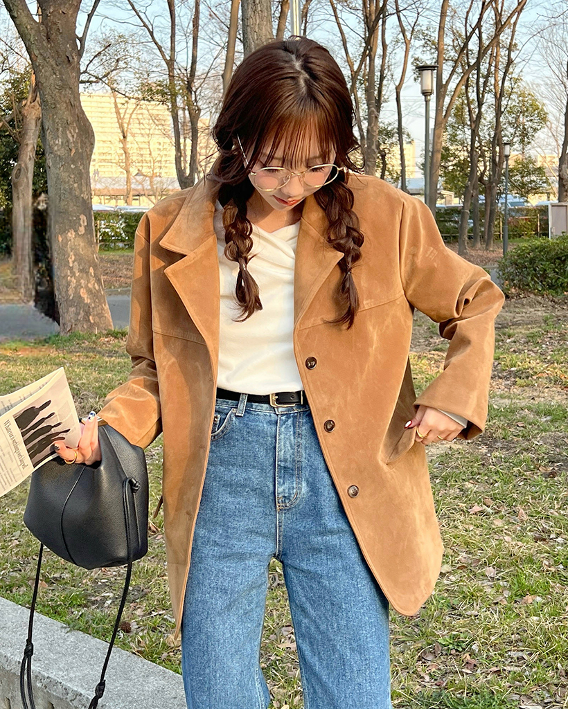 スエードブレザージャケット | ファッション通販サイト NUGU