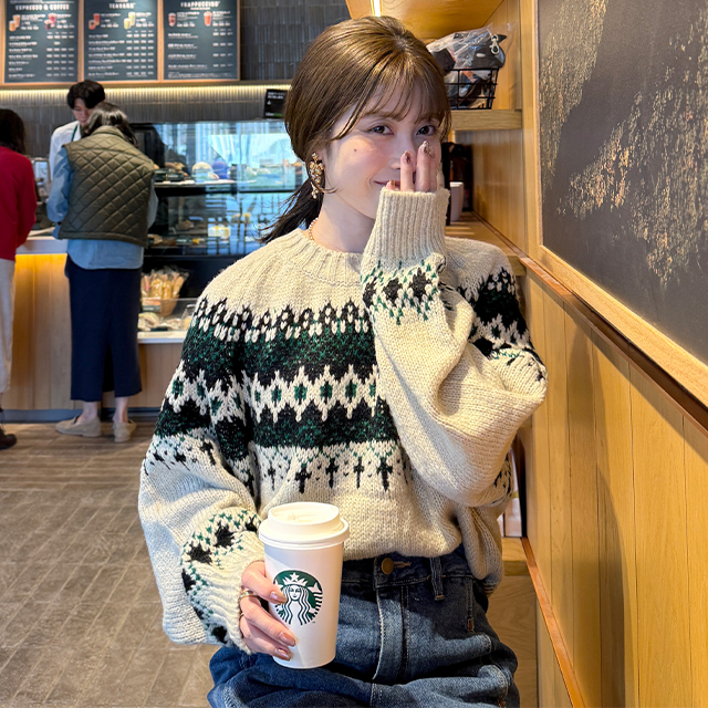 ノルディック柄ニット | ファッション通販サイト NUGU