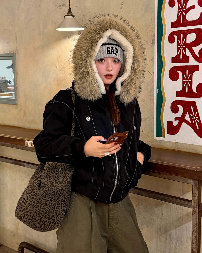 ラクーンファーフードジャケット | ファッション通販サイト NUGU