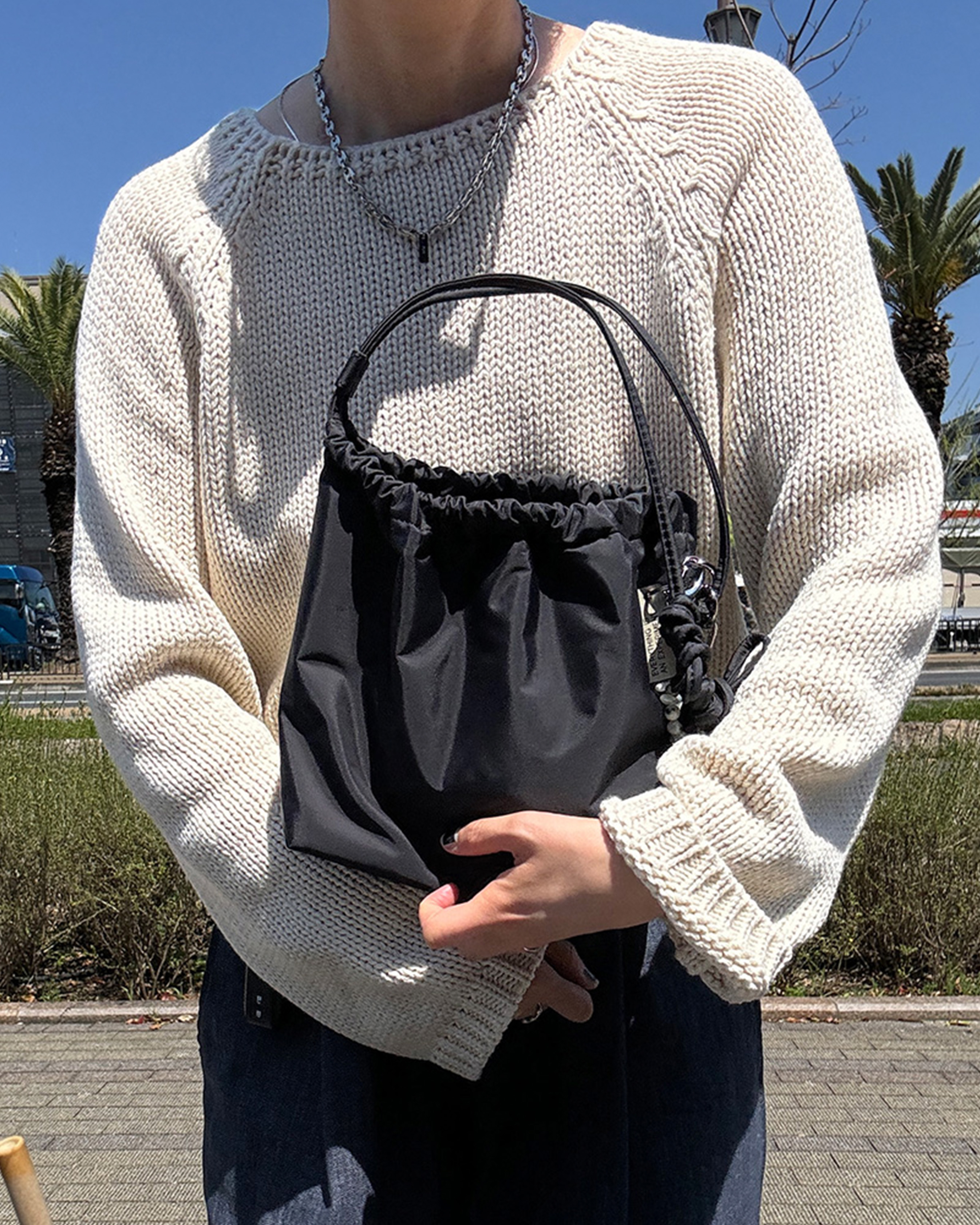 7回再販](ORIGINAL) ミディアムドローストリングショルダーバッグ