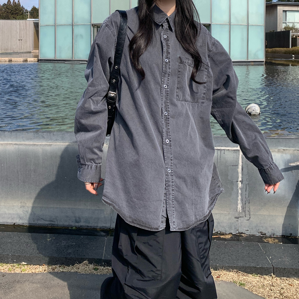 unisex] オーバーサイズピグメントシャツ | ファッション通販サイト NUGU