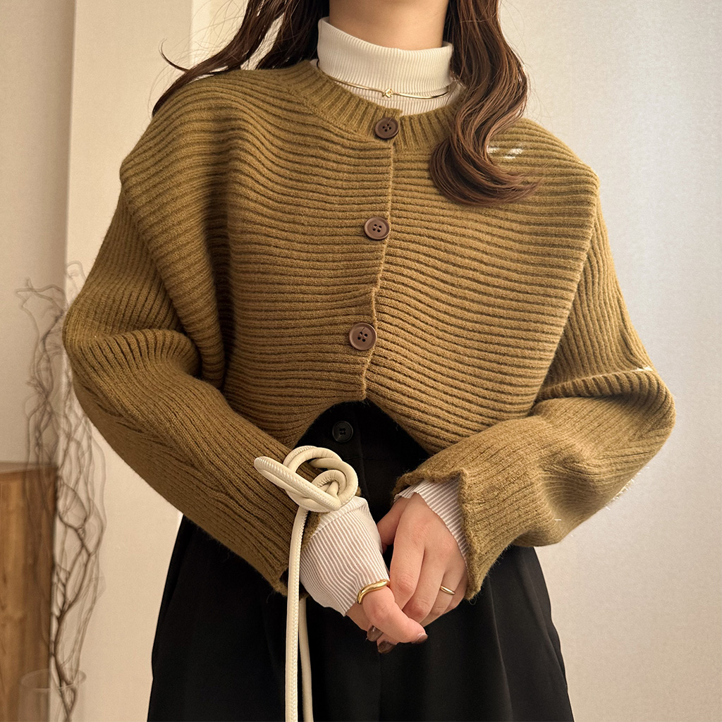 クロップドドルマンスリーブカーディガン | ファッション通販サイト NUGU