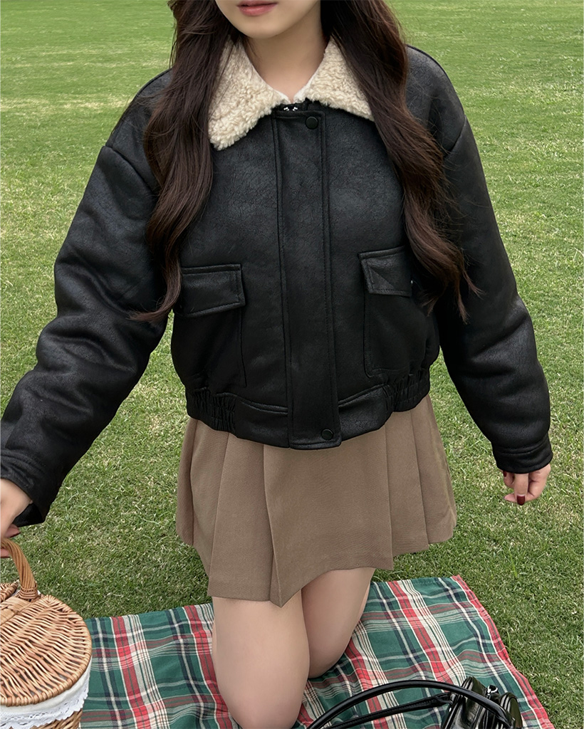 スエードファームートンジャケット | ファッション通販サイト NUGU