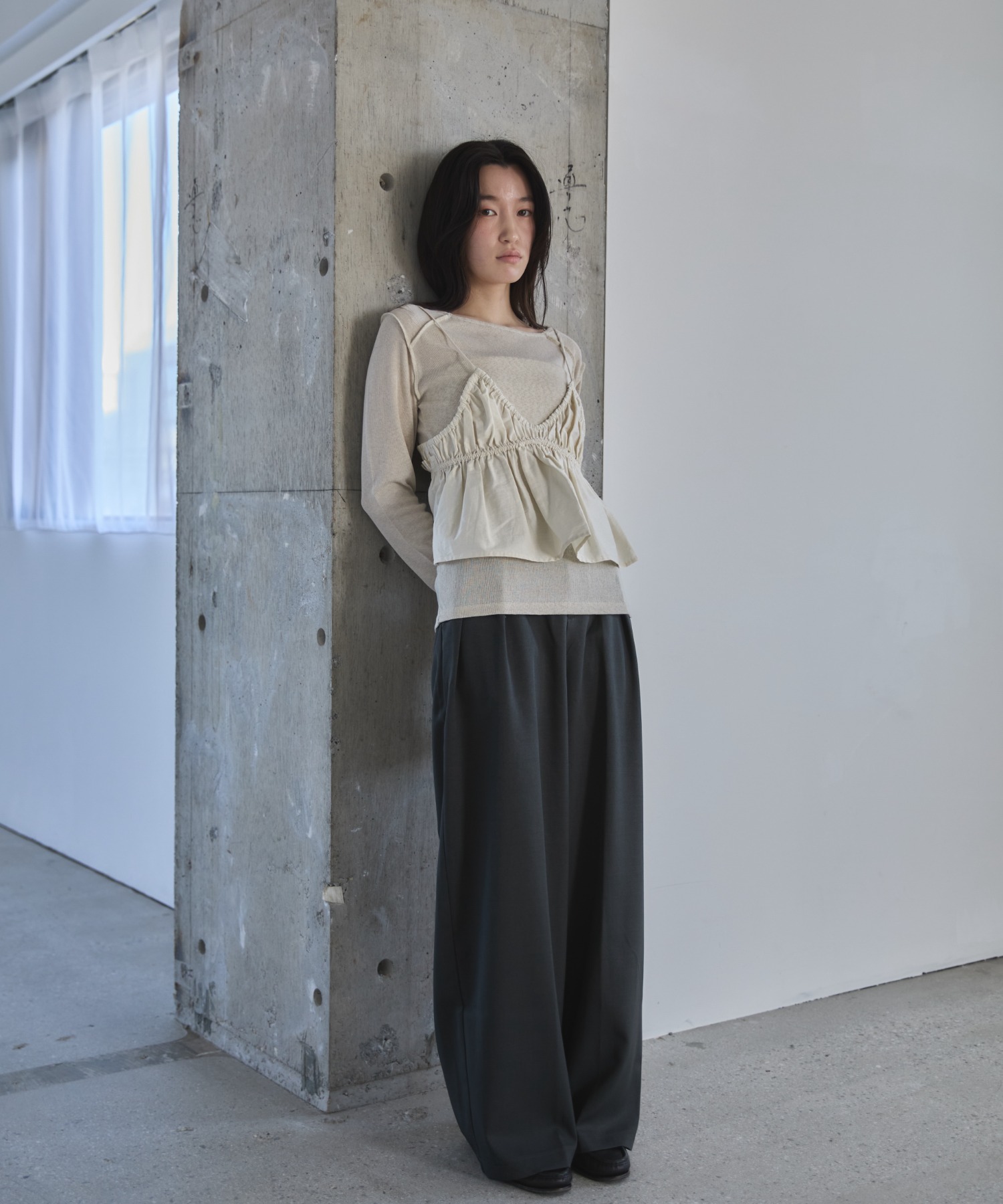 ギャザーブラトップビスチェ | ファッション通販サイト NUGU