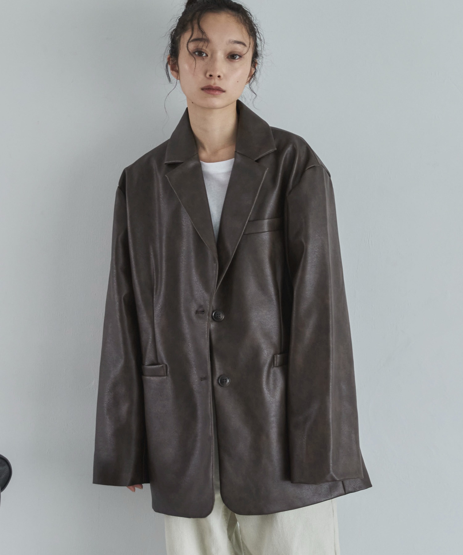 ビンテージレザーテーラードジャケット | ファッション通販サイト NUGU