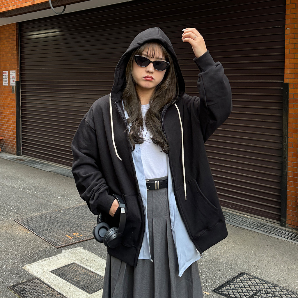 ユニセックス) 無地ジップパーカー | ファッション通販サイト NUGU