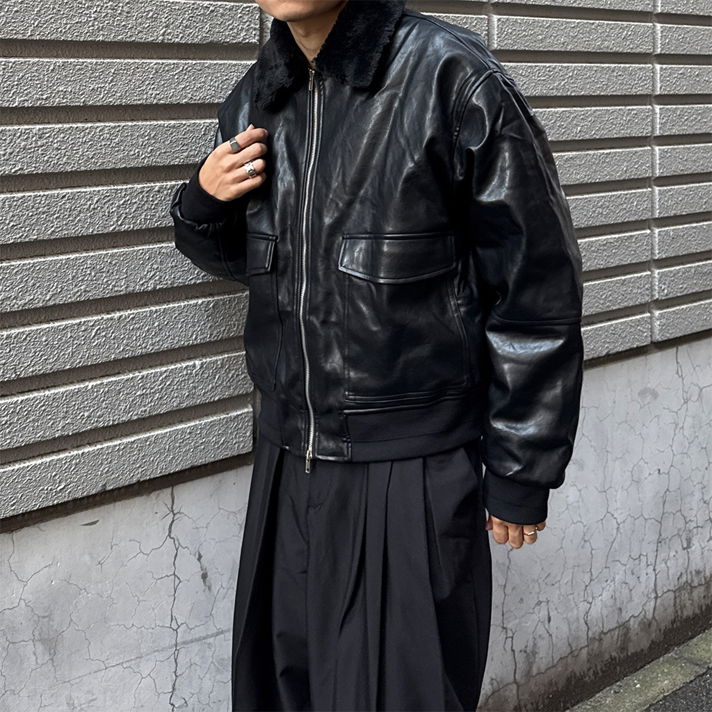 ユニセックス)カラーファーレザージャケット | ファッション通販サイト