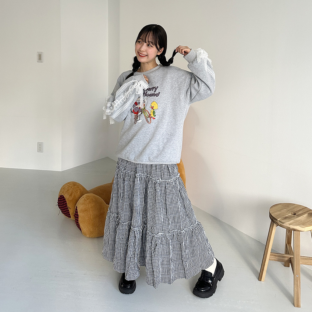 レースラインスウェットシャツ | ファッション通販サイト NUGU