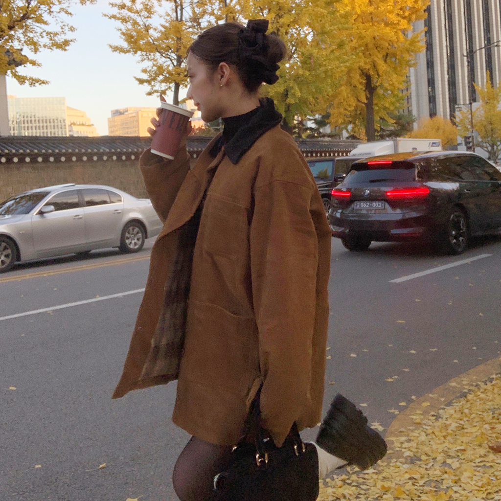 チェックバイカラーコーデュロイジャケット | ファッション通販サイト NUGU