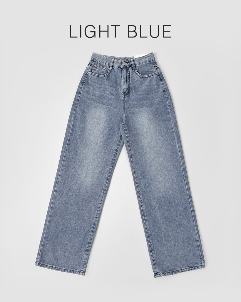 選べる着丈] 腰回りスッキリ！ セミワイド デイリー デニムパンツ