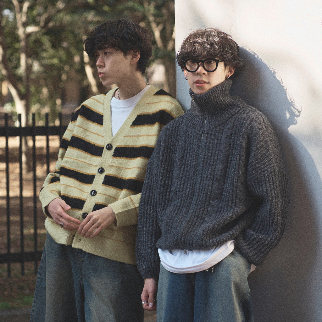 ユニセックス）ハイネックジップニットジャケット | ファッション通販