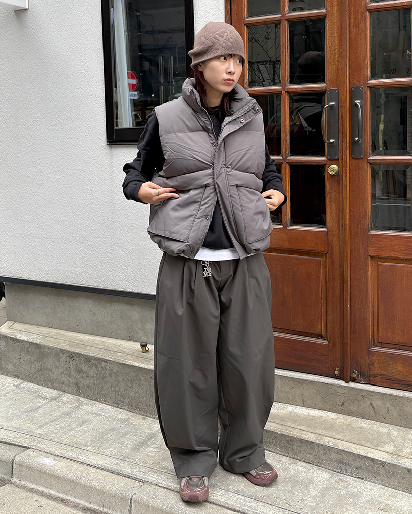 ユニセックス)ビッグポケットオーバーサイズキルティングベスト