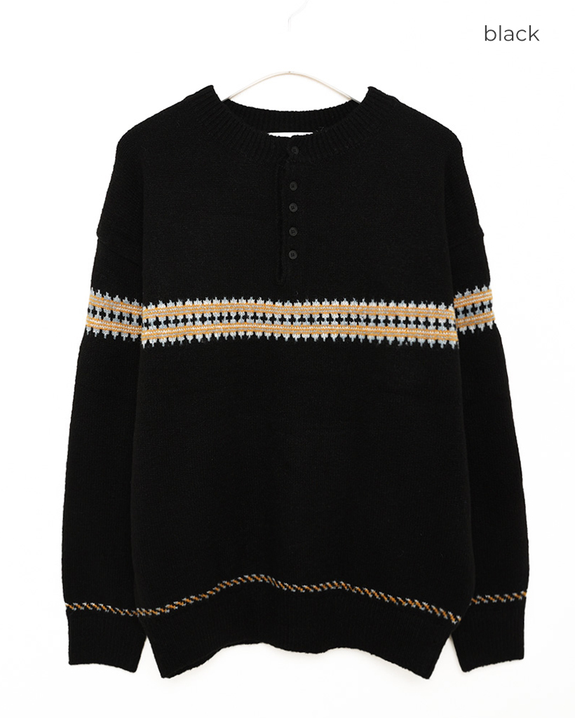 ヘンリーネックノルディックセーター | ファッション通販サイト NUGU