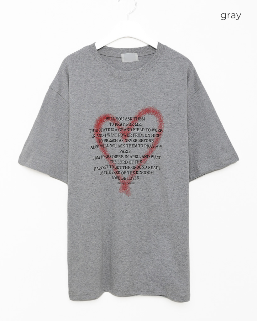 ユニセックス) ハートスプレーポイント半袖Tシャツ | ファッション通販