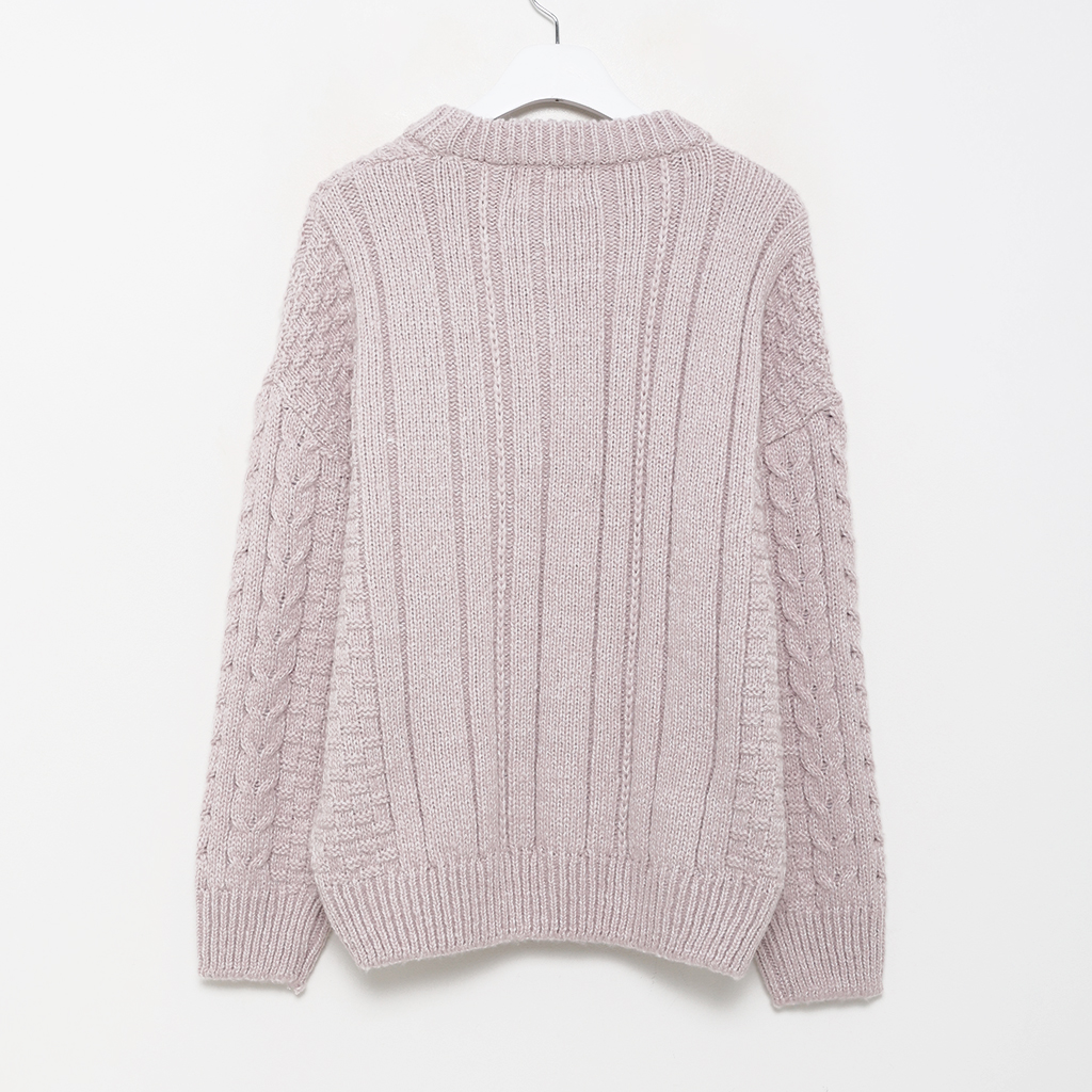 ケーブルオーバーサイズラウンドニット | ファッション通販サイト NUGU
