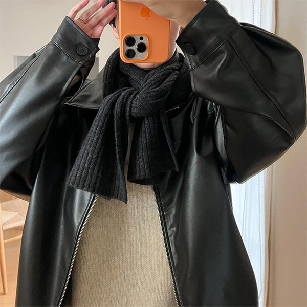 短丈 レザージャケット nugu musinsa luraku asclo レザージャケット