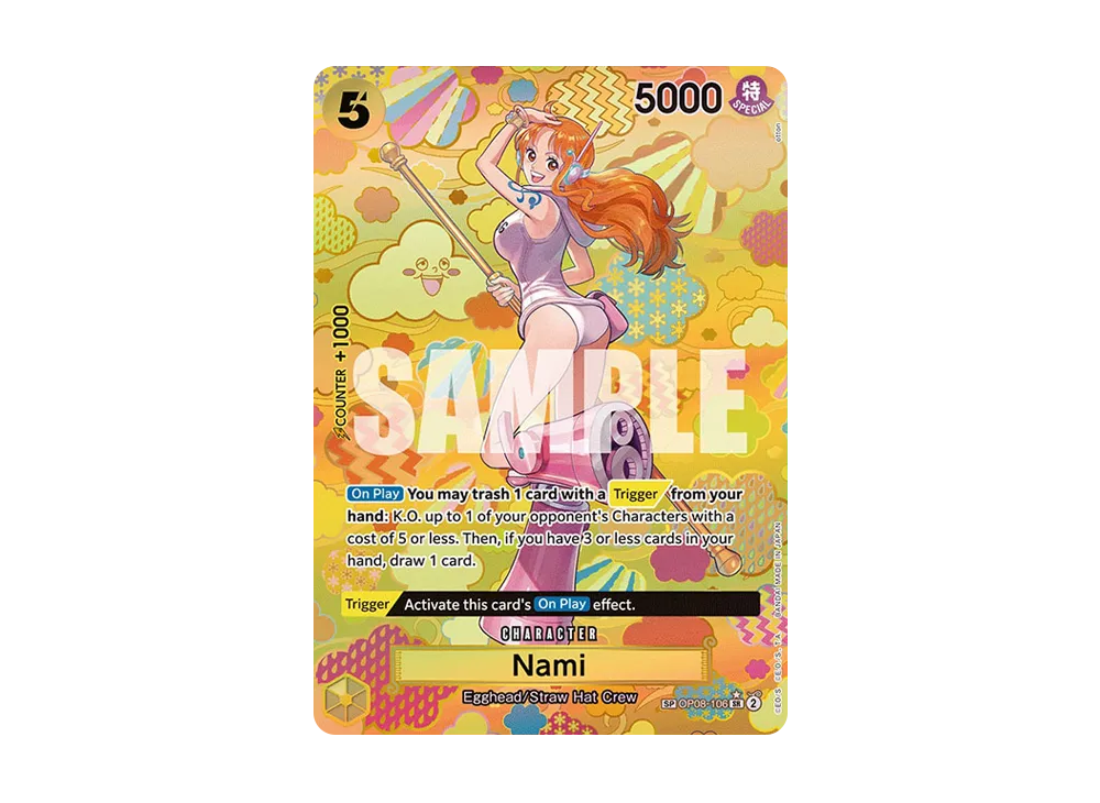 ナミ： SR (未開封) [OP08-106](プロモーションカード「シリアル