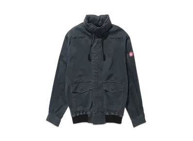 Cav Empt (C.E) BLEACHED DENIM HALF ZIP JACKET 