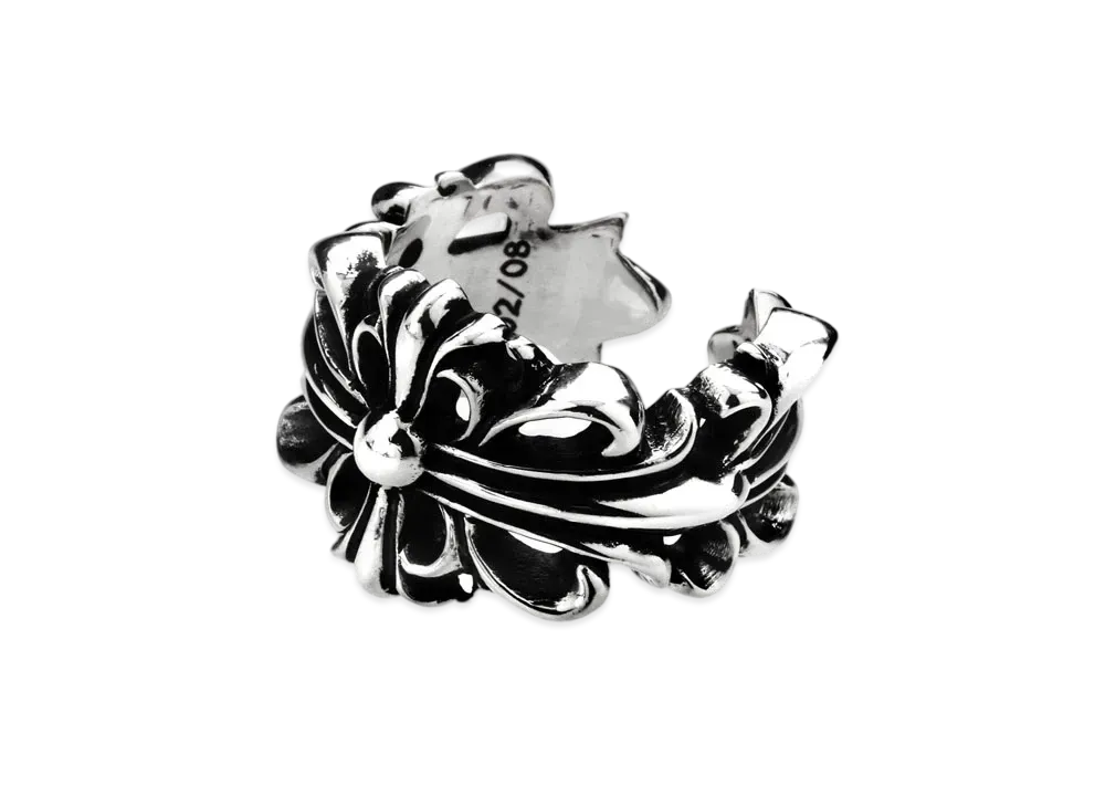 クロムハーツ ダブル フローラル クロス リング 