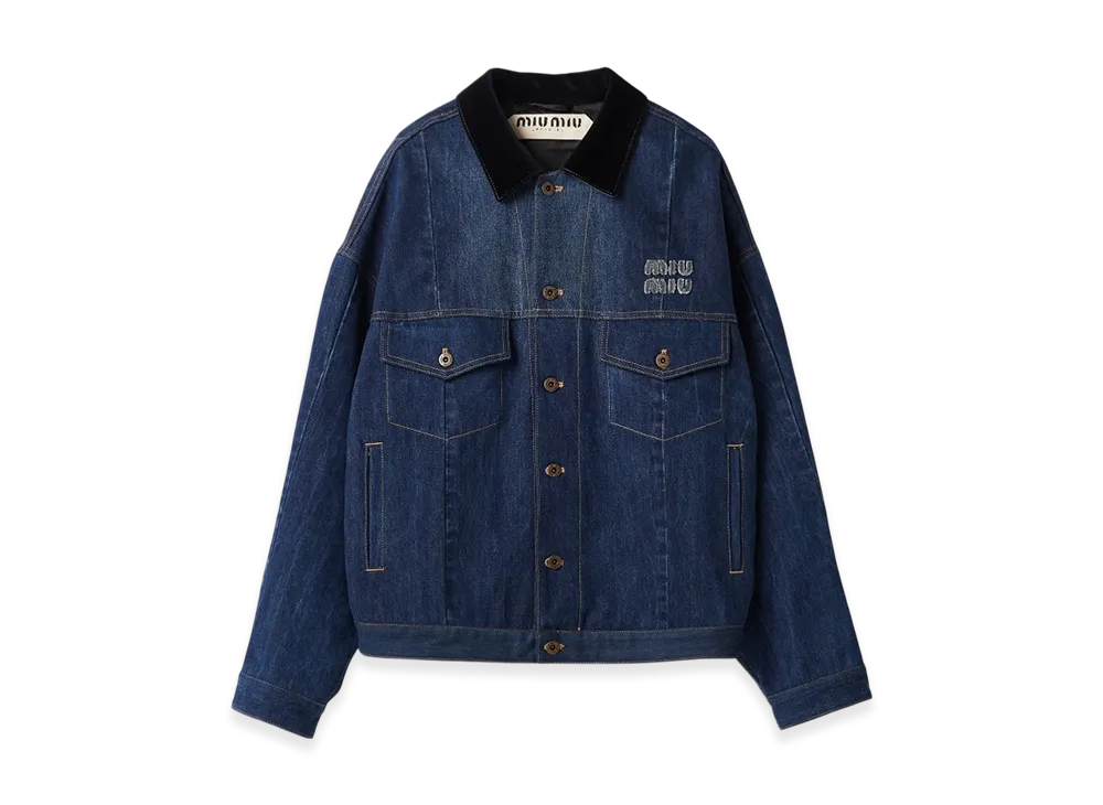 ミュウミュウ レディース デニム トラッカージャケット 