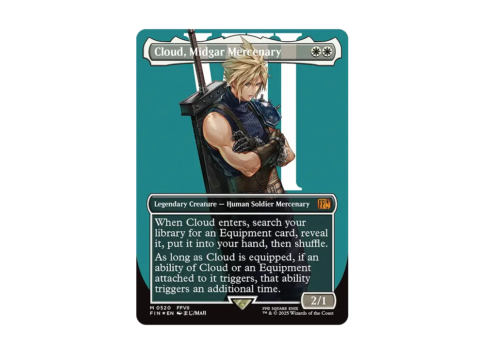 ミッドガルの傭兵、クラウド M :サージ Foil :ボーダーレス版 [FIN